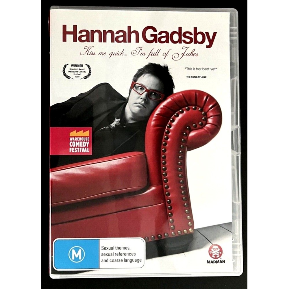 Rare Hannah Gadsby Kiss Me Quick I'm Full of Jubes Warehouse Comedy Festival